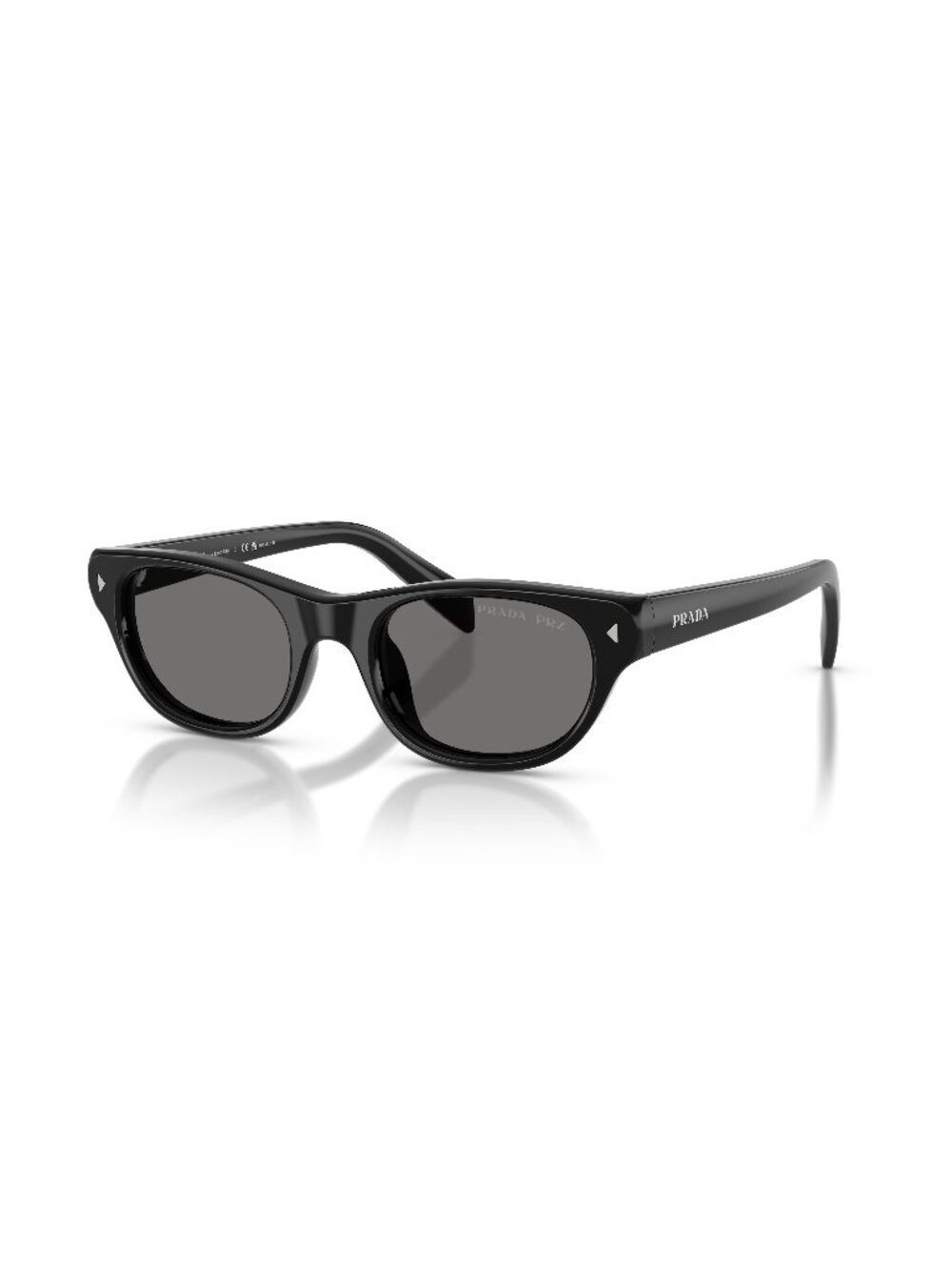 New Prada Women's Sunglasses Black Grey Lens Acetate Frame PR C08S 16K90T 50